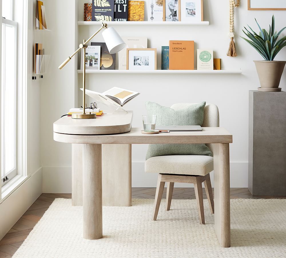 Cayman L-Shape Rotating Desk (50") | Pottery Barn (US)