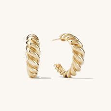 Large Croissant Dome Hoops | Mejuri (Global)