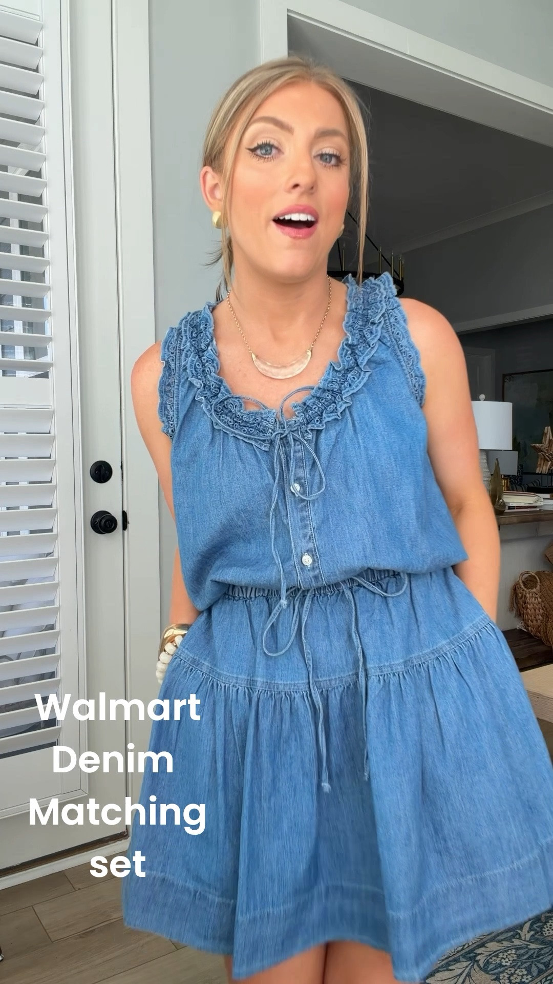 Run, don’t walk for this denim matching set from Walmart! 😍 This one is the perfect mix of casual and elevated with the sweetest ruffle details, lightweight denim fabric, and flattering fit. It gives the look of a dress while still being a matching set, making it both comfortable and easy to wear.

This is one of those outfits you’ll reach for all summer long—whether you’re running errands, heading on vacation, or meeting friends for lunch. The quality is incredible, and I cannot believe it’s from Walmart!

✨ Soft lightweight denim
✨ Comfortable elastic waist
✨ Easy to mix and match separately
✨ True to size fit

#WalmartFashion #WalmartStyle #WalmartFinds #DenimSet #MatchingSet #DenimOutfit #AffordableFashion #SummerStyle #WalmartNewArrivals #CasualStyle #VacationOutfit #EverydayStyle #FashionFinds #OOTD #AffordableStyle #LTKFashion #SummerOutfitIdeas #WalmartClothing

#LTKootd #LTKPetite