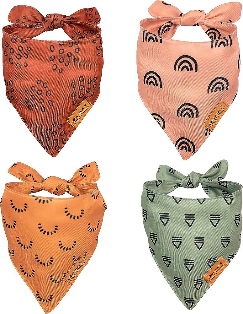 Willow Creek Pet Apparel Bandana Scarf for Dogs & Puppies | Boho 4 Pack | Dual Layered Durable Fa... | Amazon (US)