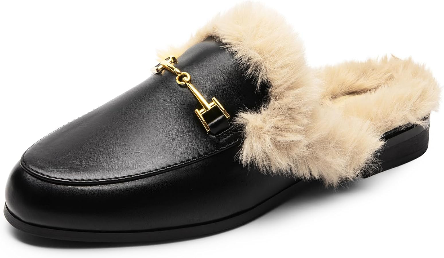 DREAM PAIRS Mules for Women Flats Comfortable Buckle Mules Slip on Slides Backless Loafers Shoes | Amazon (US)