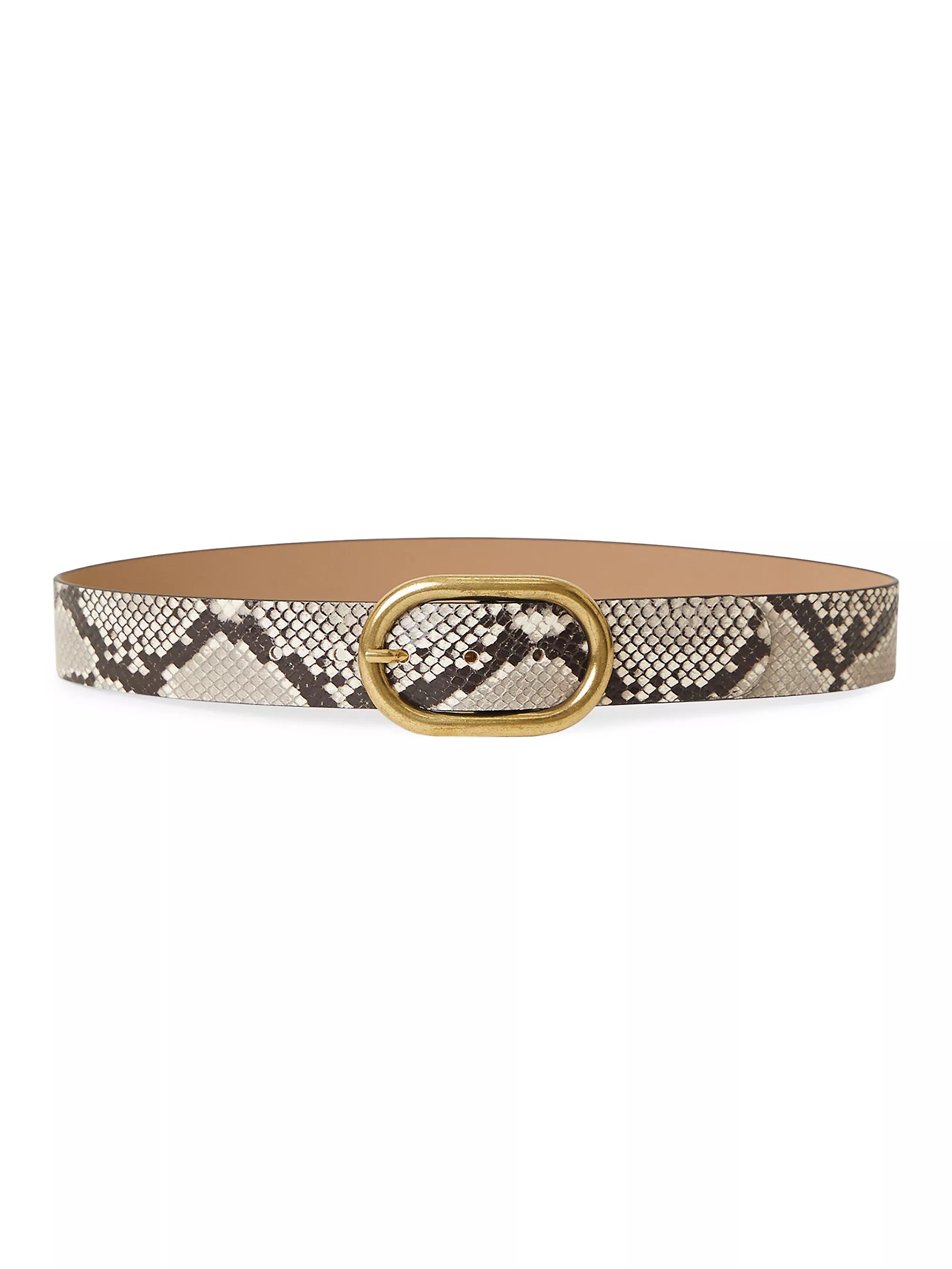 Kian Python-Printed Leather Belt | Saks Fifth Avenue