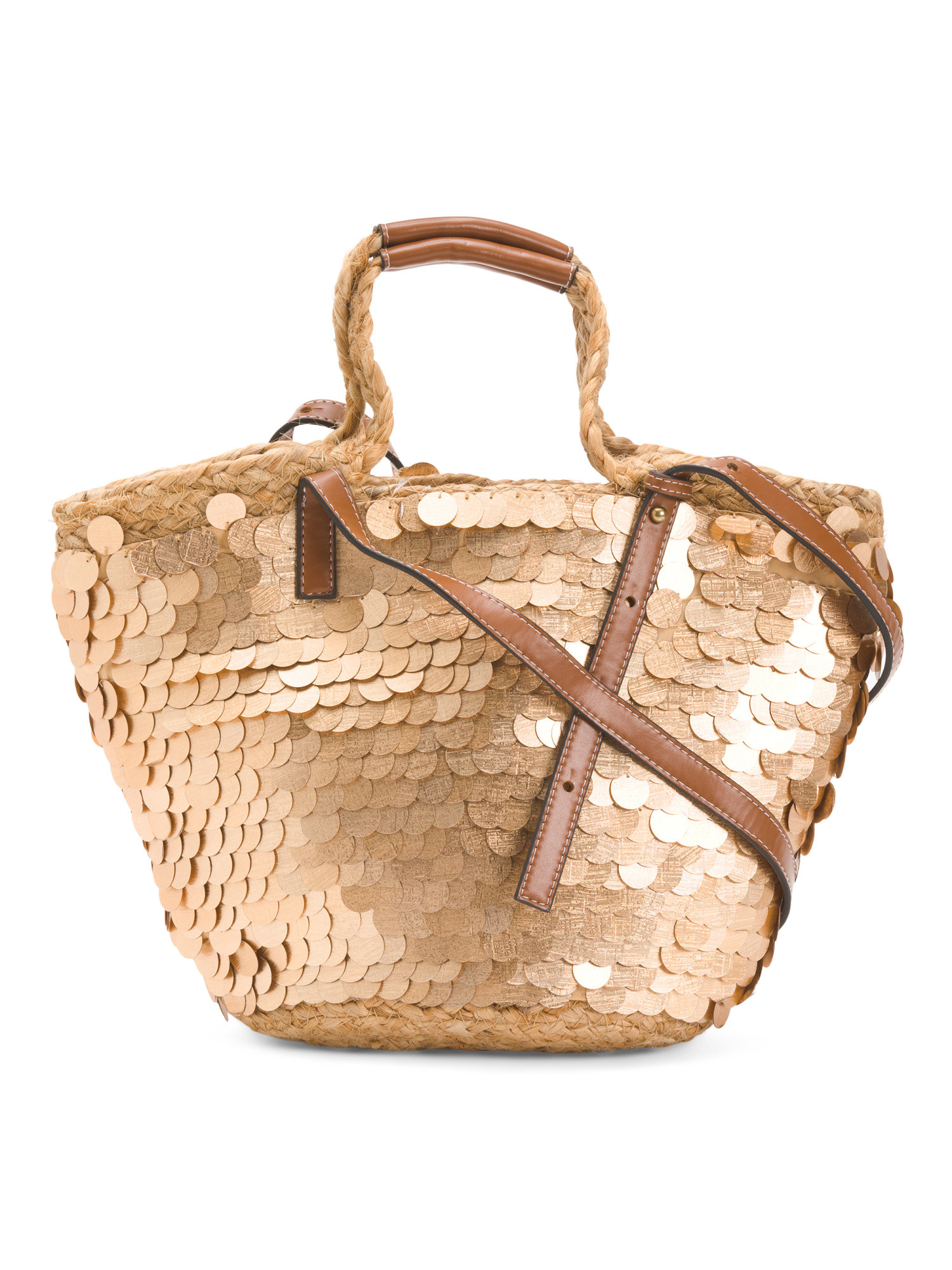 Beaded Jute Mini Tote | TJ Maxx