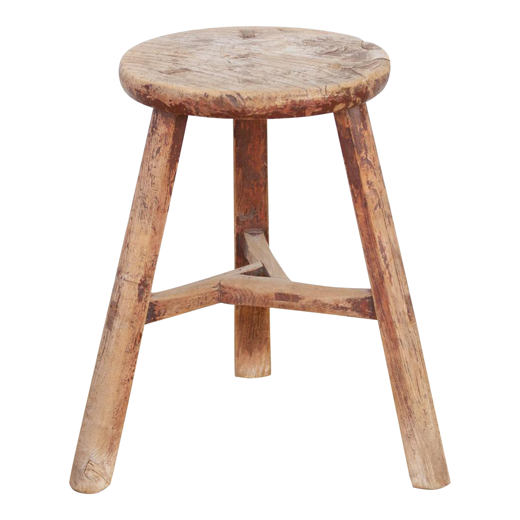 Antique Rustic Chinese Round Stool - de-cor | One Kings Lane