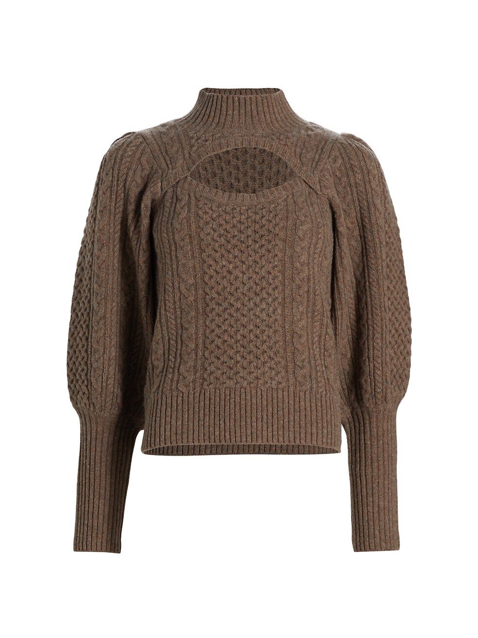 Juliette Cut-Out Cable-Knit Sweater | Saks Fifth Avenue