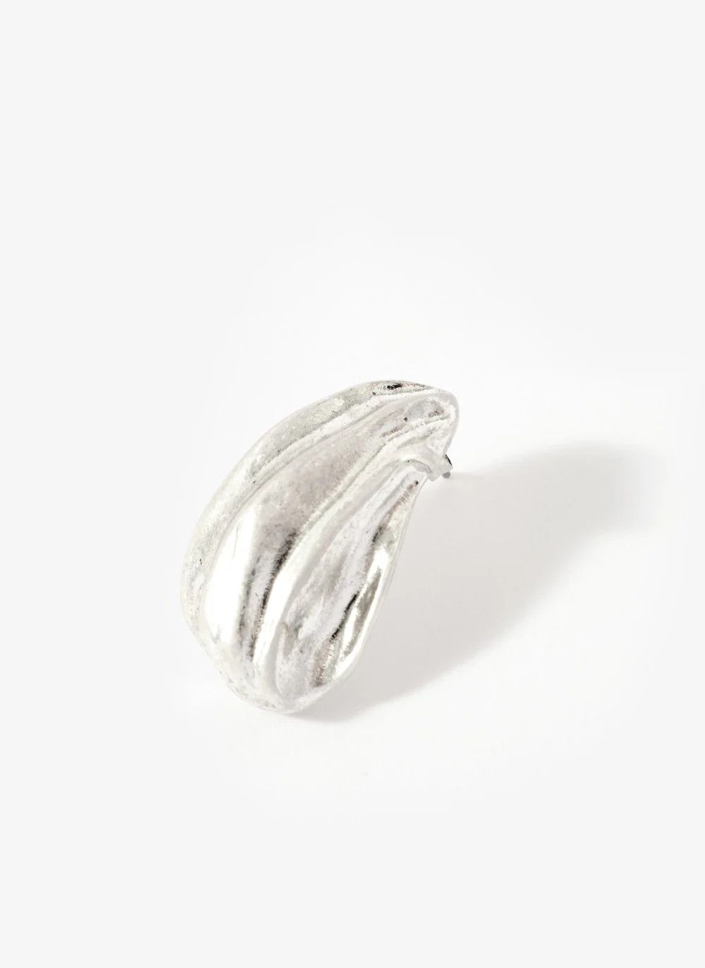 Silver Tone Textured Stud Earrings | Mint Velvet