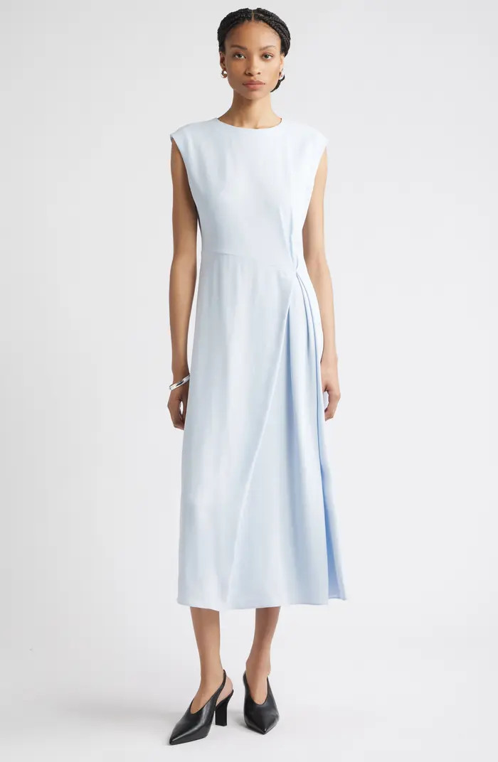 Front Pleat Midi Dress | Nordstrom