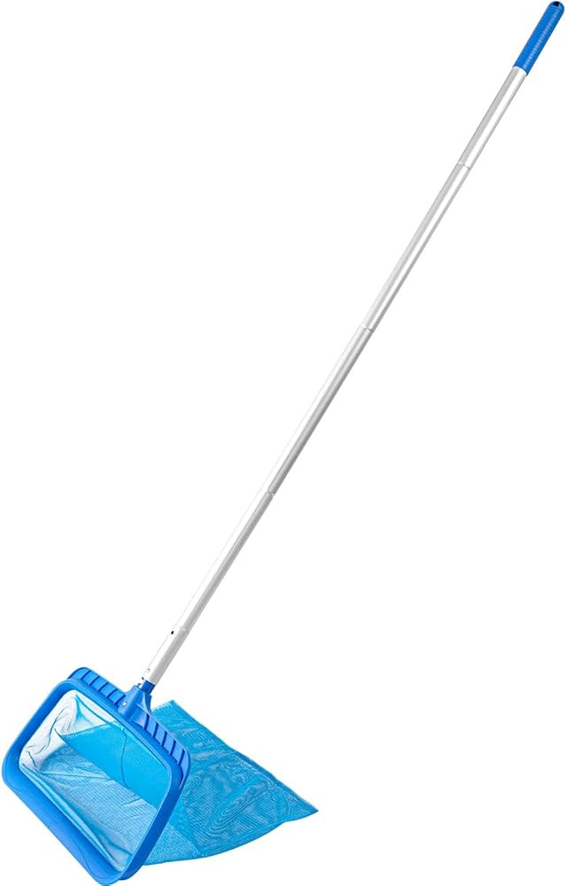 Pool Skimmer - Pool Net with Pole, 4 Section, 26.4"-66.5" Thick Adjustable Telescopic Pole & Fine... | Amazon (US)