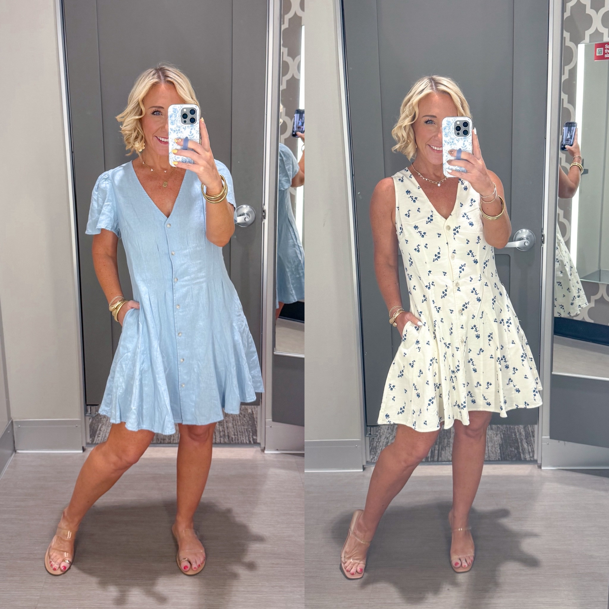 Target - 8 new summer dresses - wearing a small in all
1. Short sleeve button front mini - size small. Linen blend. 
2. Button front a line dress - love how this dress is flowy and I love the blue flowers against the cream background  

#LTKFindsUnder50 #LTKSeasonal #LTKOver40