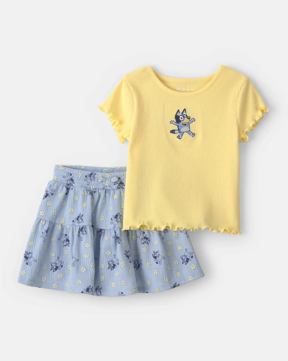 Toddler Girl 2-Piece Bluey™ Top & Skort Set - Yellow/Blue | Carter's Inc