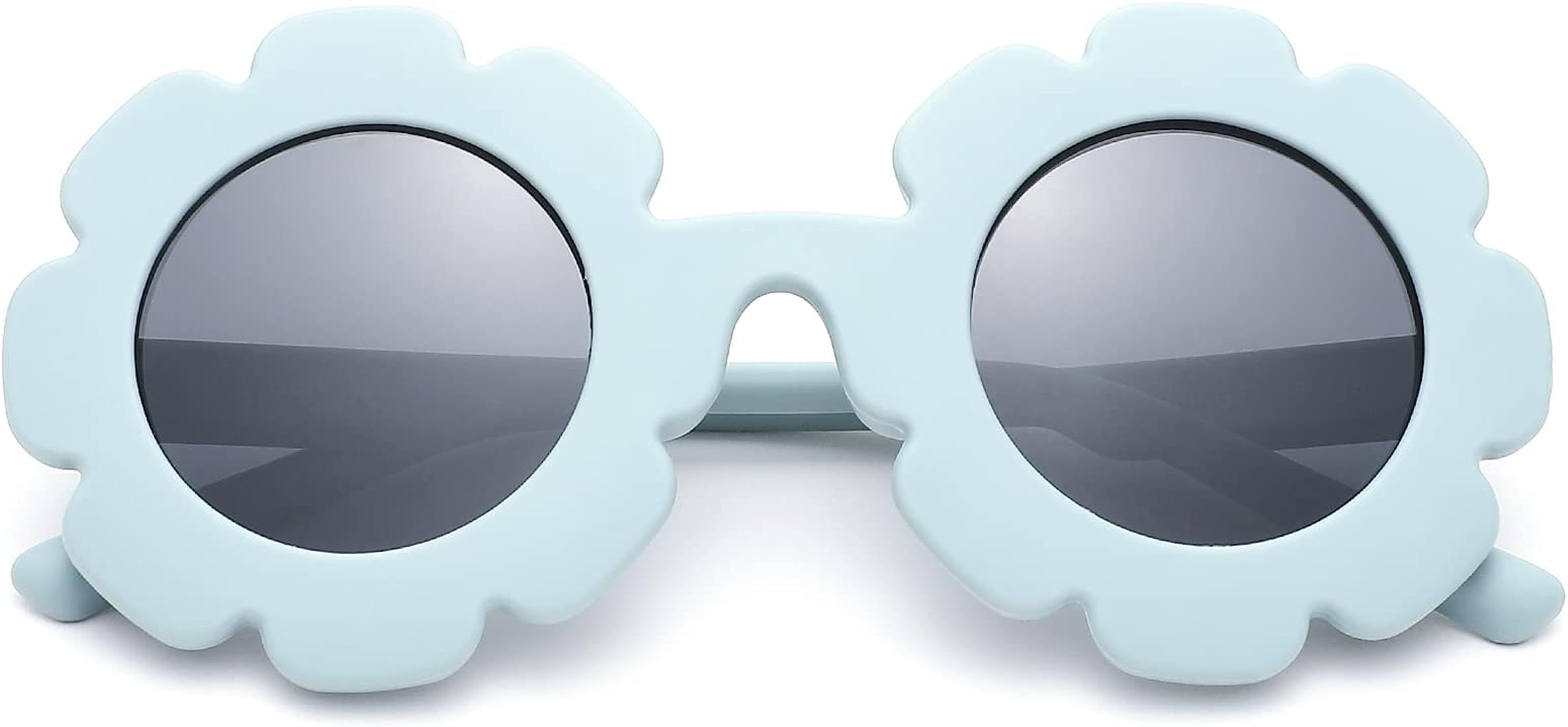 Amazon.com: NULOOQ Cute Flower Polarized Sunglasses for Kids Girls & Boys, Baby Toddler Infant Round | Amazon (US)