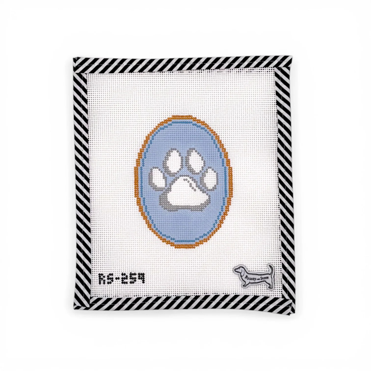 Paw Print Cameo (13 Mesh) | Atlantic Blue Canvas