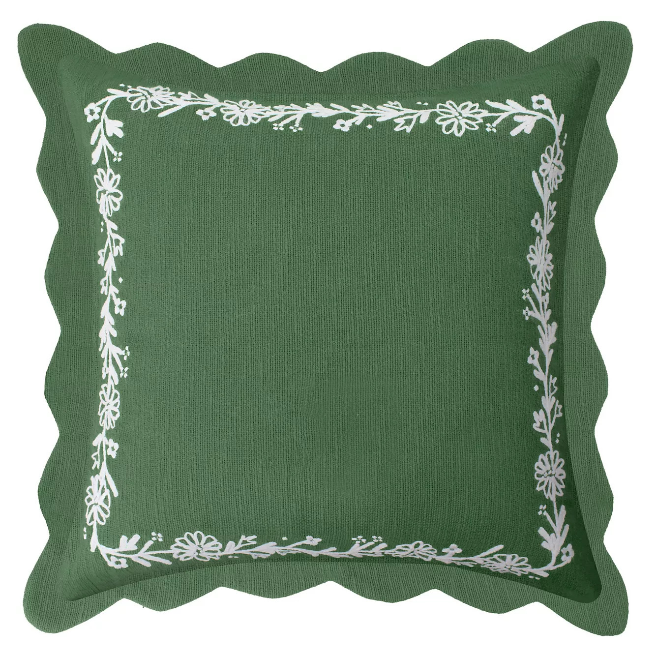 Sonoma Goods For Life\u00ae Scallop Floral Embroidery Throw Pillow 18-Inch | Kohl's