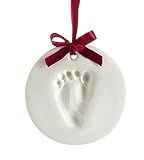 Tiny Ideas Baby's Handprint or Footprint Christmas Ornament, Easy No-Bake Keepsake Kit, Creative Hol | Amazon (US)