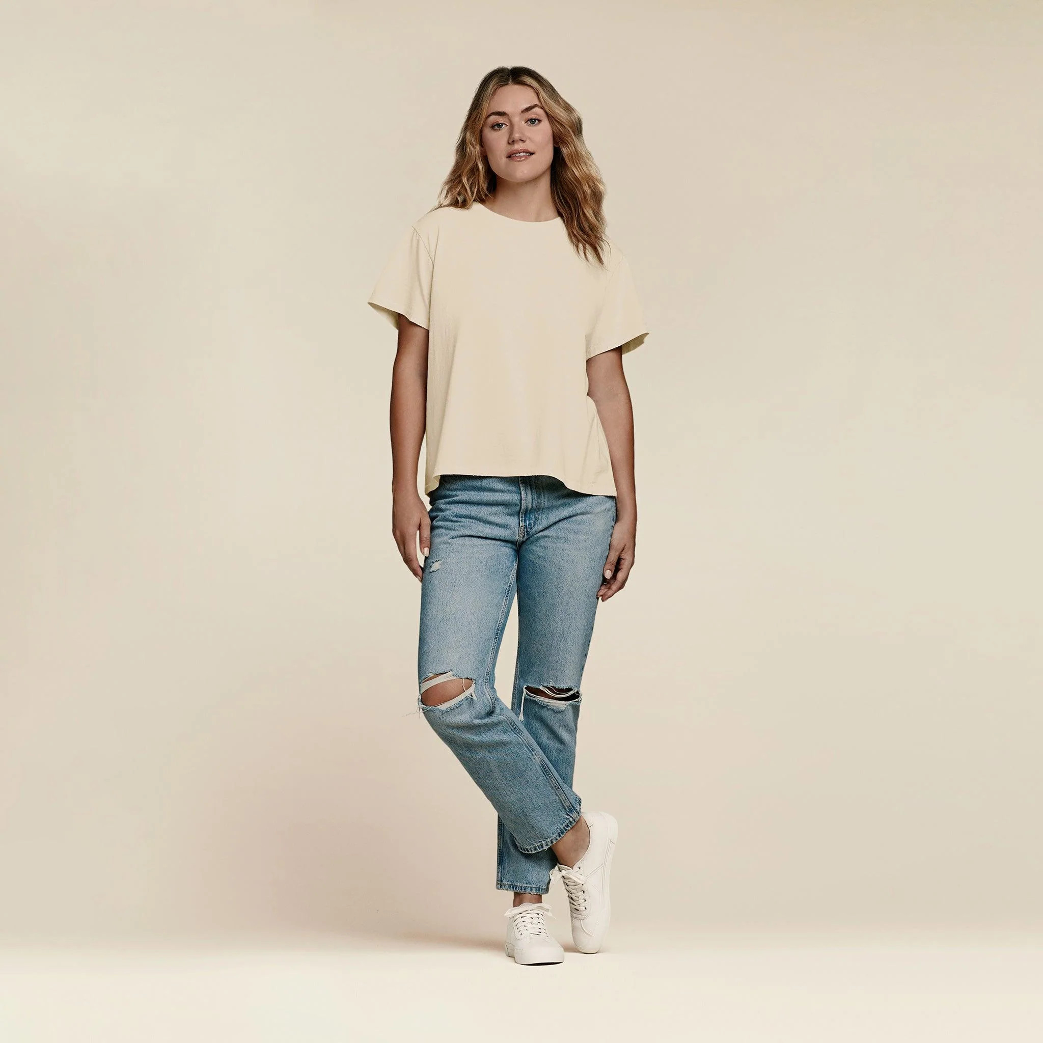 Women's Everyday T-Shirt - Bone - nuuds | nuuds