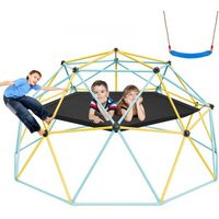 VEVOR Climbing Dome, for Kids 3 to 10 Years Old,10FT Geometric Dome Climber with Hammock and Swing, Jungle Gym Supports 750LBS and Easy Assembly, with Climbing Grip, Outdoor Backyard Play Equipment | Vevor US