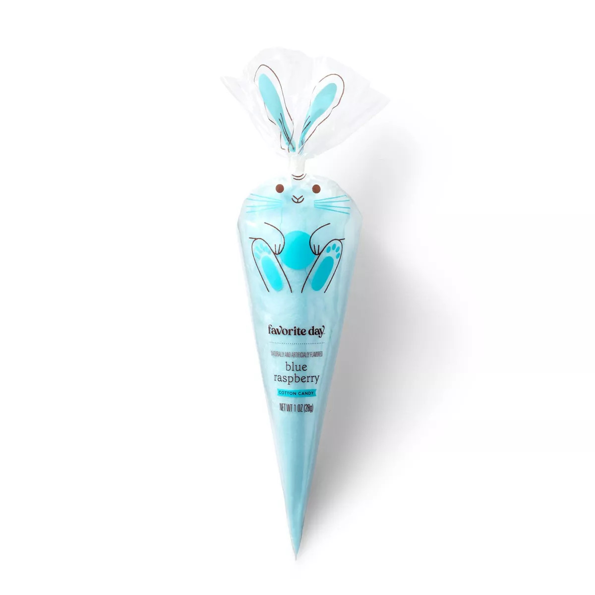 Spring Bunny Easter Cotton Candy Cone Blue Raspberry - 1oz - Favorite Day™ | Target
