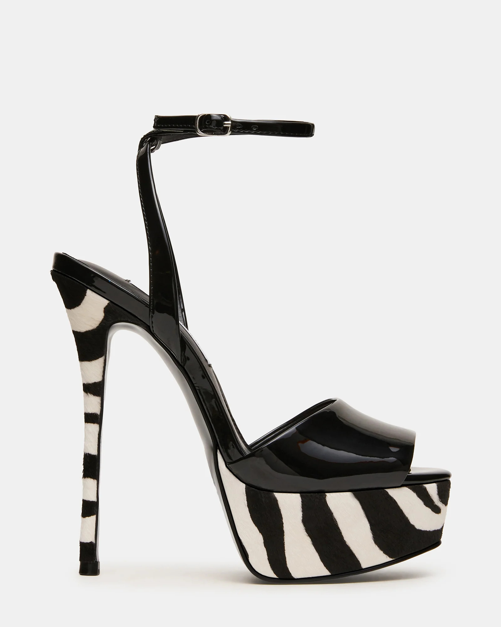 Steve Madden Women's Jezzica Black/zebra Platform Heels - Black Zebra - Size 6 - Leather | Steve Madden (US)