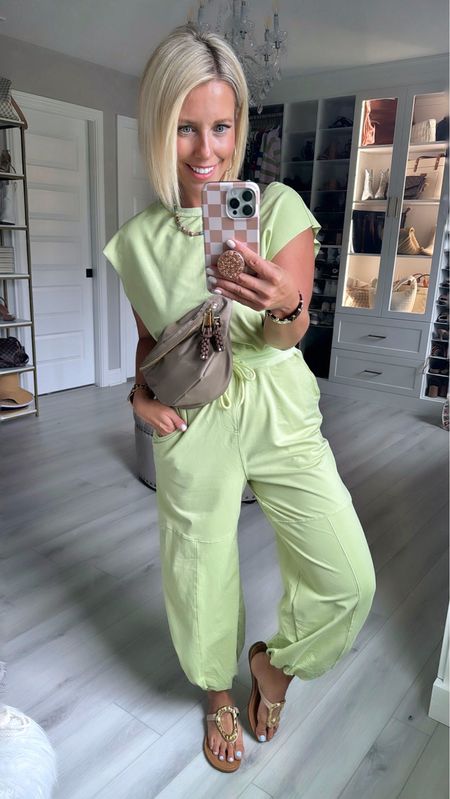 I first grabbed this jumpsuit in dark grey and loved it so much I had to get another color!!! Thought this color was fun!!!
⬇️⬇️⬇️
Jumpsuit TTS small
Sandals sized up 1/2 size 

#LTKFindsUnder50 #LTKFindsUnder100 #LTKStyleTip