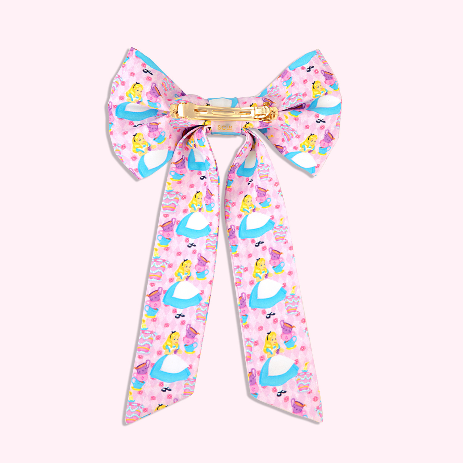 Alice in Wonderland Long Bow Clip | Customizable Circle Open Top Pouch - Stoney Clover Lane | Stoney Clover Lane