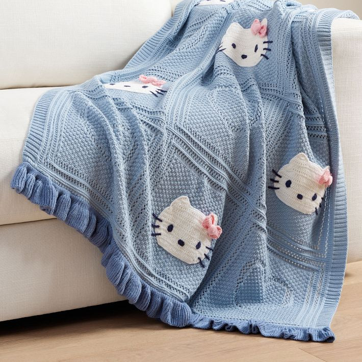 Hello Kitty® Crochet Throw | Pottery Barn Teen