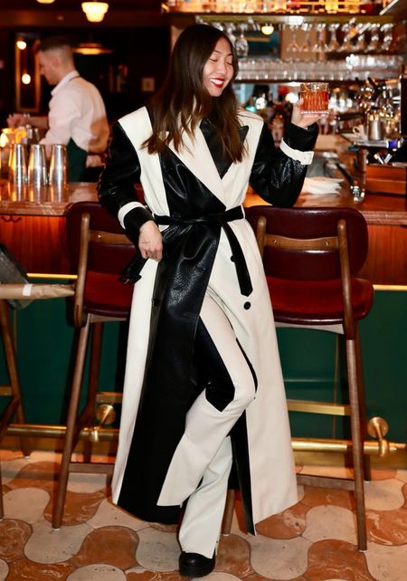 Black and white! Faux leather coat and pant set! 

#LTKSpringSale #LTKsalealert #LTKstyletip