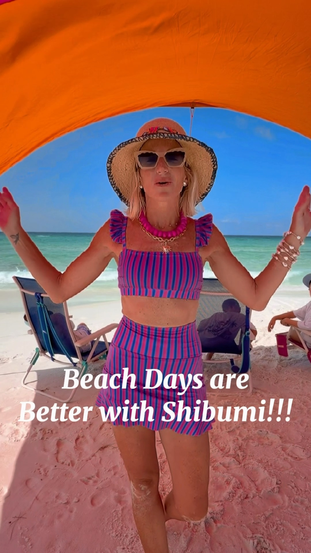 Beach Days are Better with Shibumi!!! ⛱️ 

Comment ☀️SHOP☀️ for Links to Our Favorite Beach Gear!! Use Code: MakensieSummer to Save 10% on Orders of $100 or More!! Code Valid TODAY Through 7/31/26 

Shown Here is the Shibumi Classic Shade in Sunset, Chair Clips, 1 Classic Chair in Pink & 2 Classic Chairs in Sea Blue! 💛

#LTKSeasonal #LTKSwim #LTKTravel