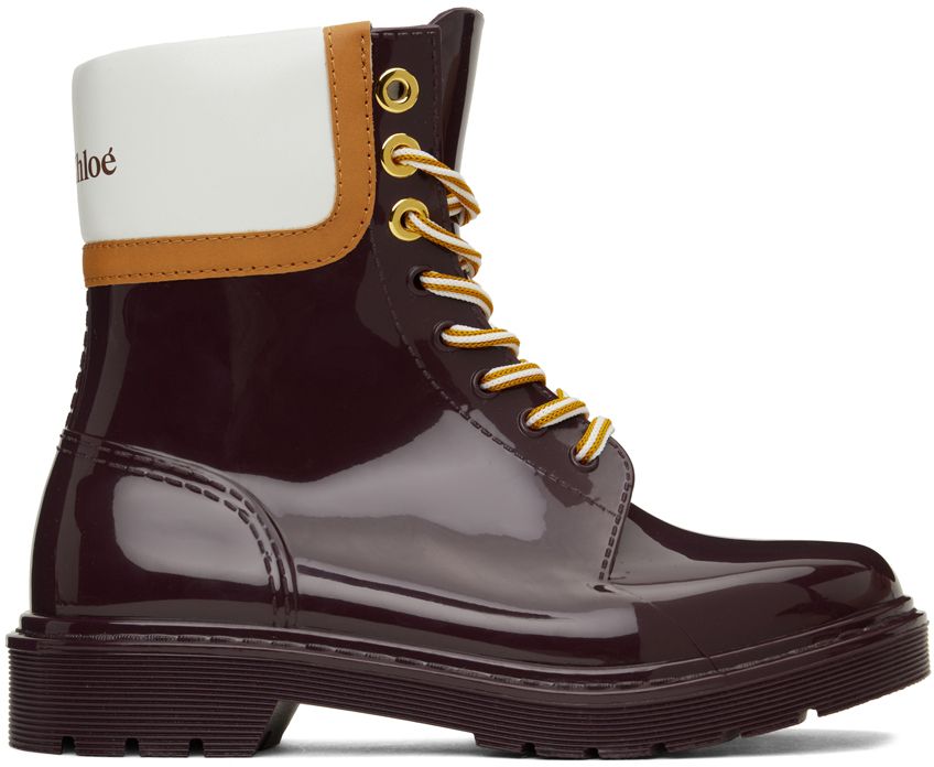 Purple Florrie Rain Boots | SSENSE