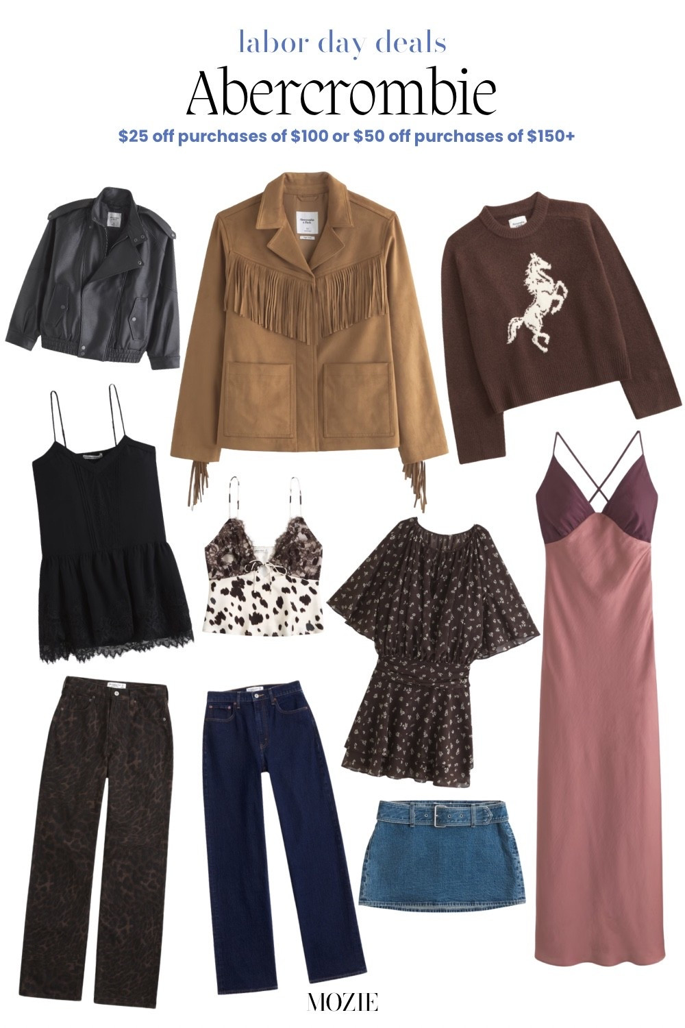 Abercrombie Labor Day Sale: $25 off $100 or $50 off $150+ . Cow print, silk, fringe…we’re here for all these cute Abercrombie pieces!

#LTKStyleTip #LTKPetite #LTKSaleAlert
