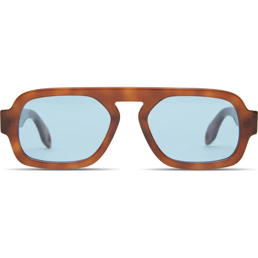 Elisa Johnson Jane Mini 52mm Aviator Sunglasses in Light Brown at Nordstrom | Nordstrom