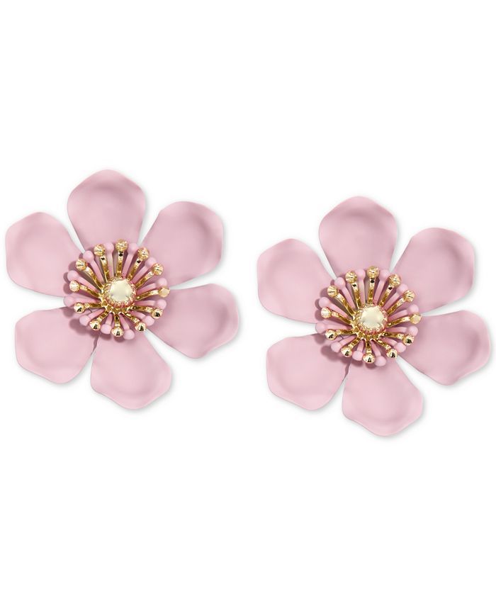 Zenzii Gold-Tone & Suede-Painted-Finish Lily Statement Earrings  & Reviews - Earrings - Jewelry &... | Macys (US)