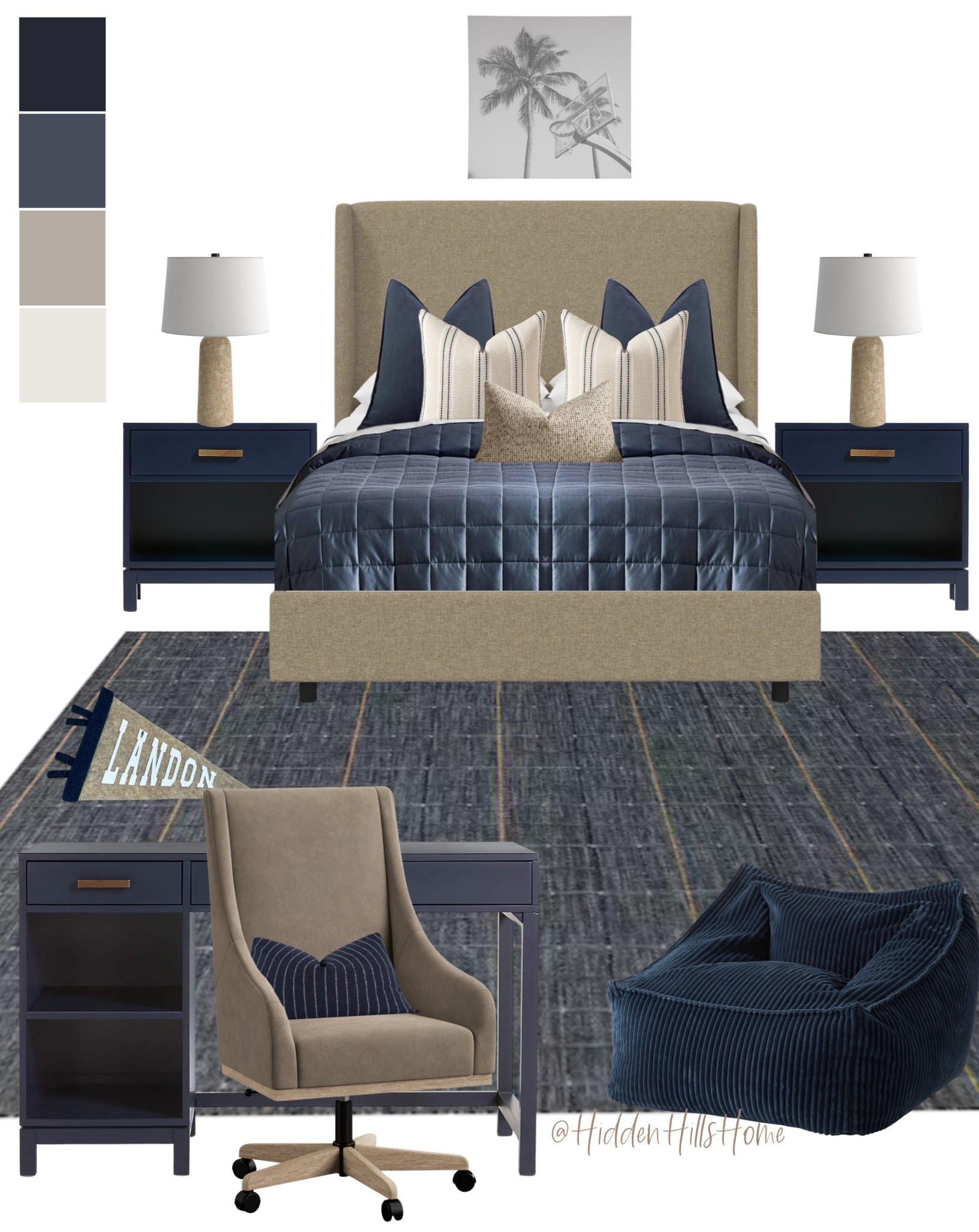 Teen boys bedroom decor mood board, boys room design, home decor ideas, masculine bedroom, boys room inspiration #teen

#LTKHome #LTKSaleAlert #LTKKids