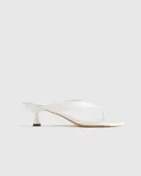 Italian Leather Thong Kitten Heel Sandal | Quince