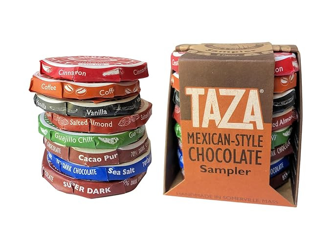 Taza Chocolate Organic Mexicano Disc Stone Ground, Variety Pack, 1.35 Ounce (8 Count), Vegan | Amazon (US)