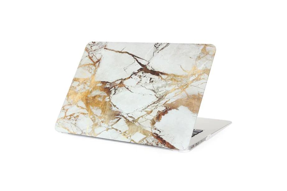 White & Gold Marble Macbook Protective Case | Luxy Lemon