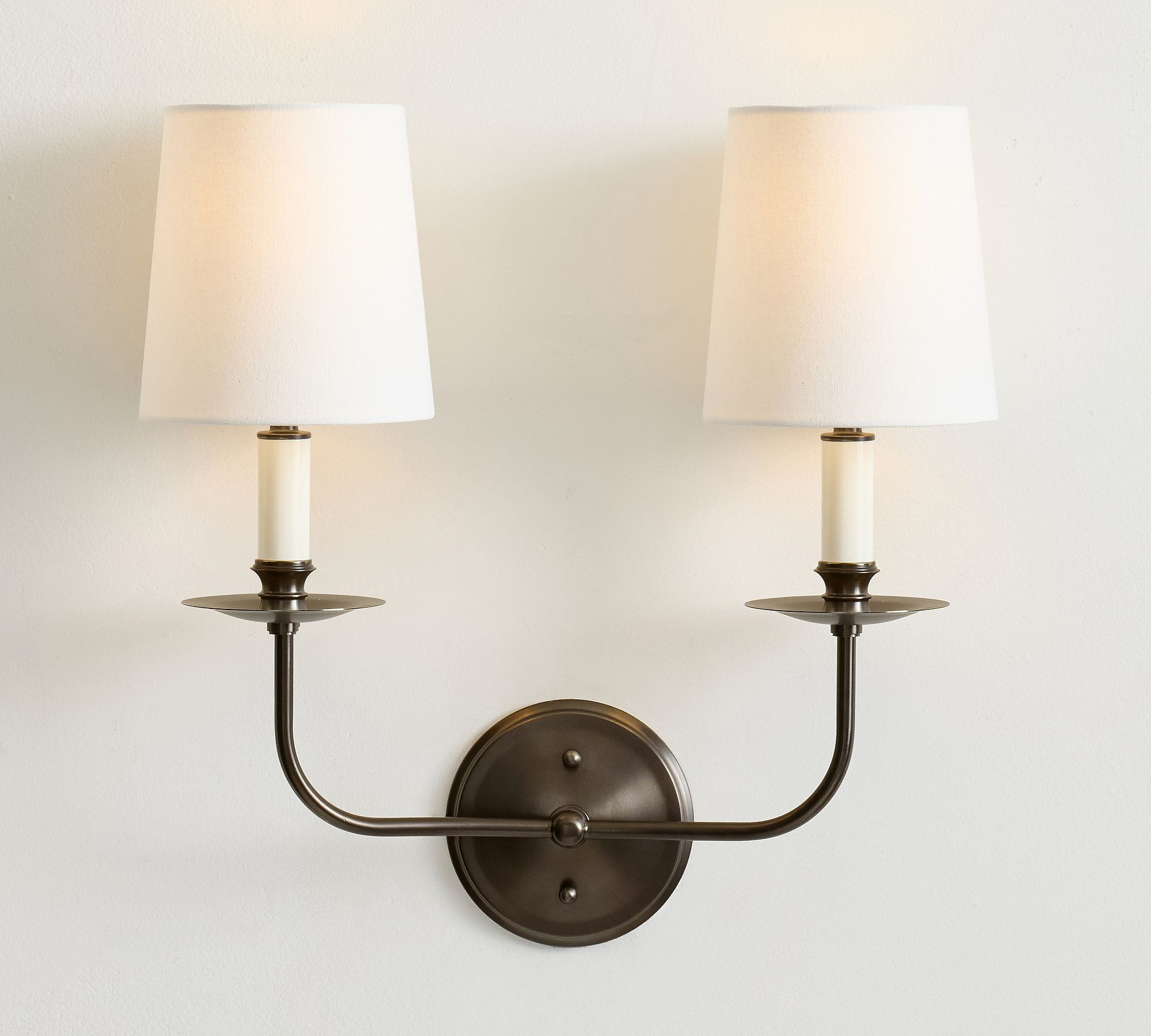 Hayden Metal Double Sconce (16") | Pottery Barn (US)