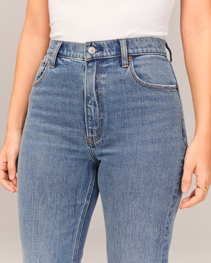 Curve Love Ultra High Rise Ankle Straight Jean | Abercrombie & Fitch (US)