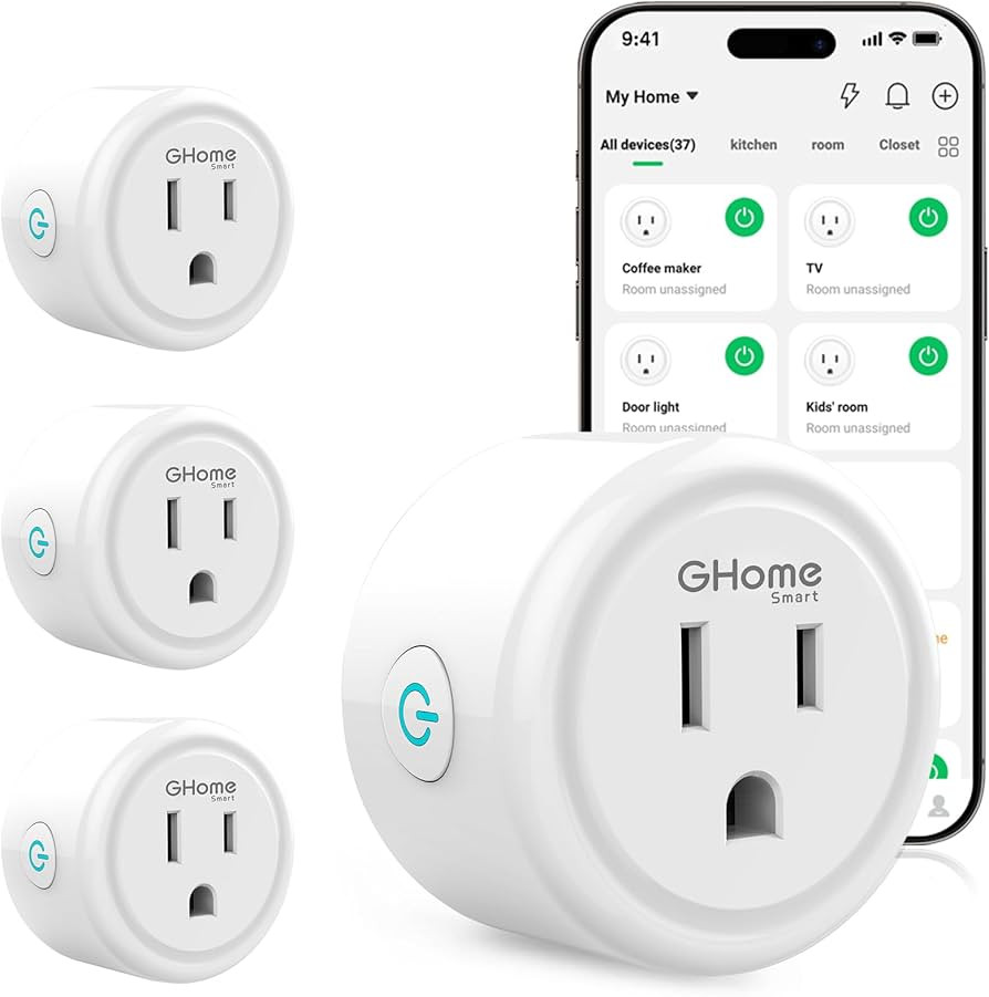 GHome Smart Plug,WiFi Smart Plugs Compatible with Alexa and Google Home,Smart WiFi Outlet with Re... | Amazon (US)