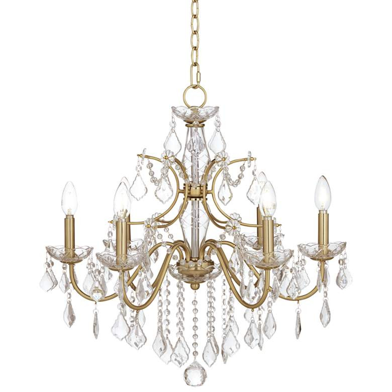 Vienna Full Spectrum DeMallo 26" Gold 6-Light Crystal Chandelier - #64V77 | Lamps Plus | Lamps Plus