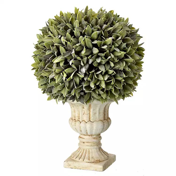 Flocked Sage Ball in Urn Arrangement, 15 in. | Kirkland's Home