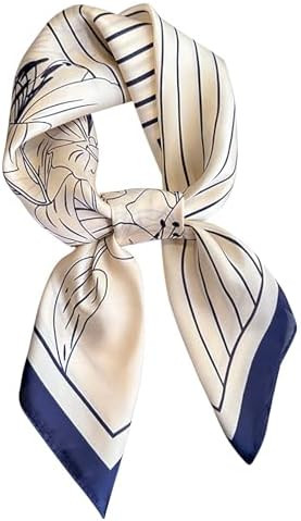 Silk Feeling Hair Scarf Bandanas for Women 27.5" Square Lightweight Satin Head Scarves Neck Sleep... | Amazon (US)