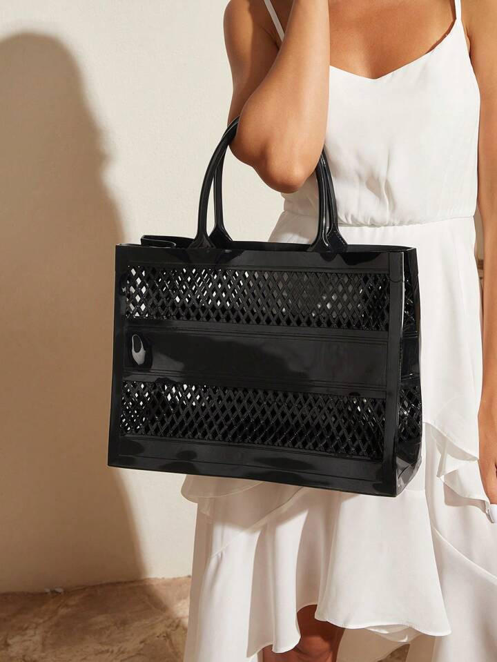 Product MeasurementBag Length:14.2 inchBag Width:5.5 inchBag Height:10.6 inchHandle Height:6.3 in... | SHEIN