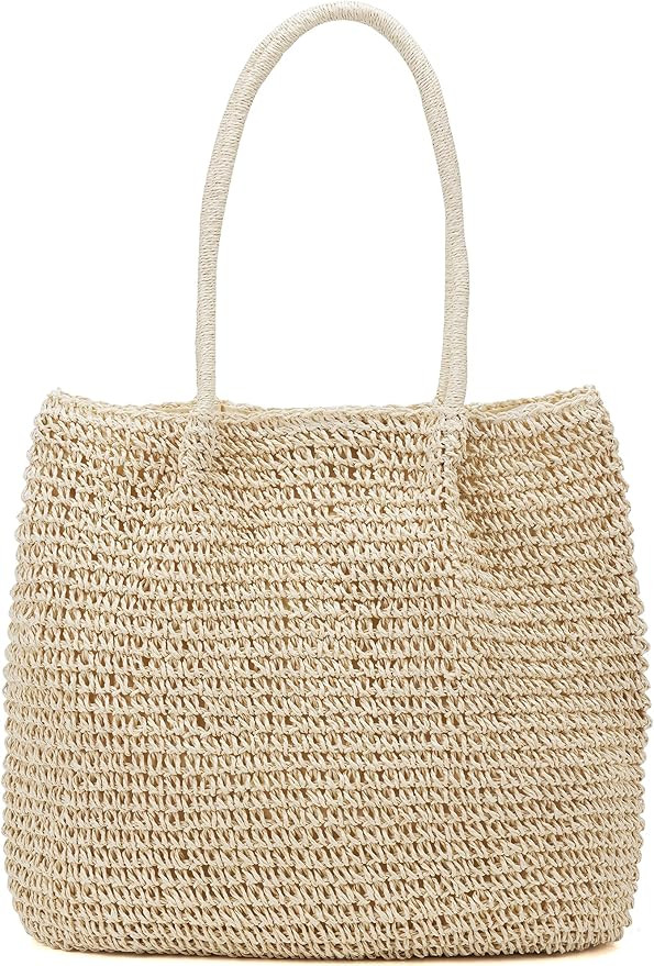 Kiss Sea Straw Beach Bag The Tote Bag for Women Weekender Bags Beach Shoulder Extra Large Beach R... | Amazon (US)