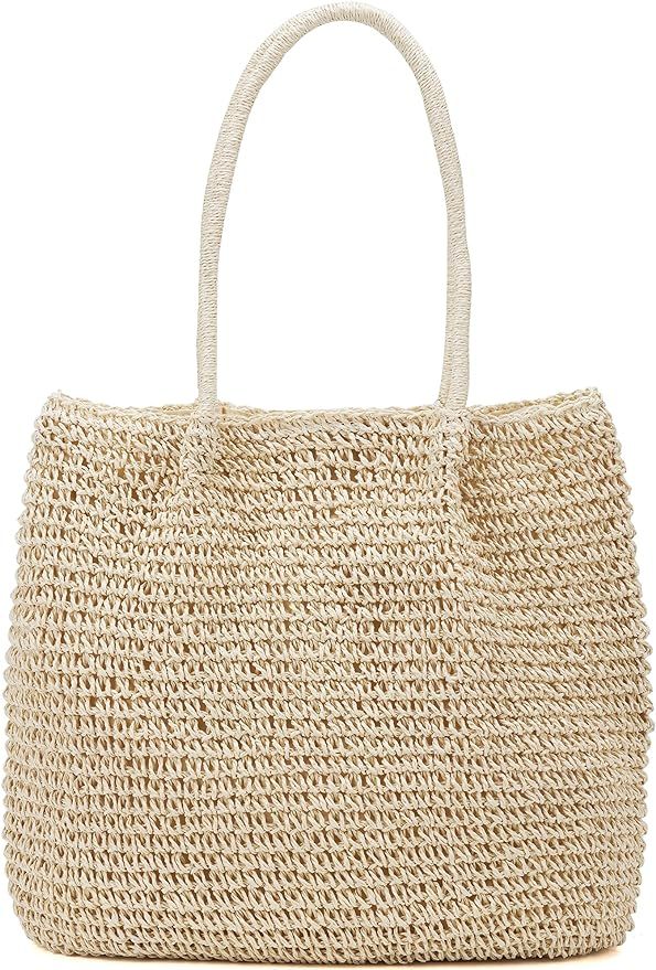 Straw Beach Bag The Tote Bag for Women Weekender Bags Beach Shoulder Extra Large Beach Raffia Bag... | Amazon (US)