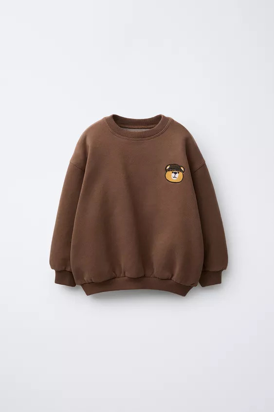 EMBROIDERED BEAR SWEATSHIRT | Zara US