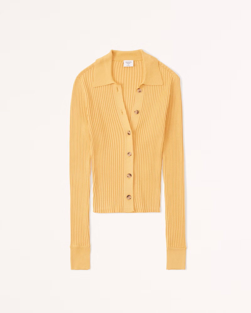 Slim Button-Through Sweater Polo | Abercrombie & Fitch (US)