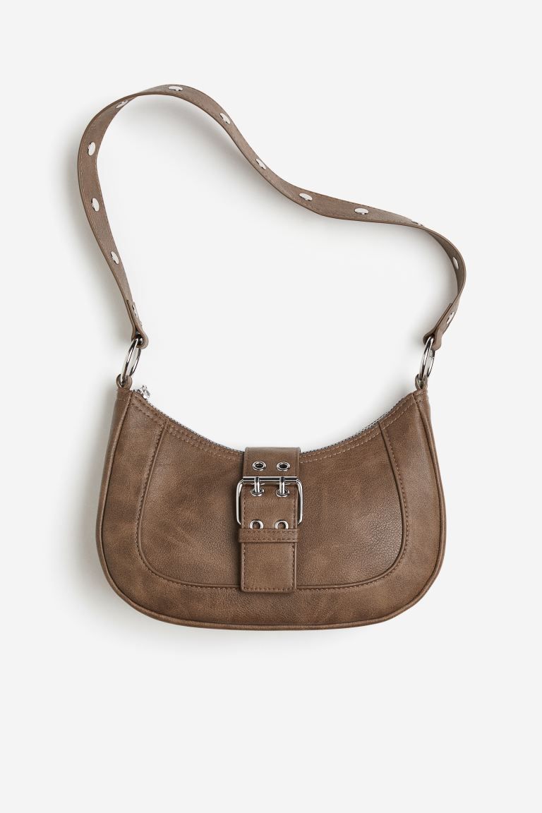 Coated Shoulder Bag - Brown - Ladies | H&M US | H&M (US + CA)