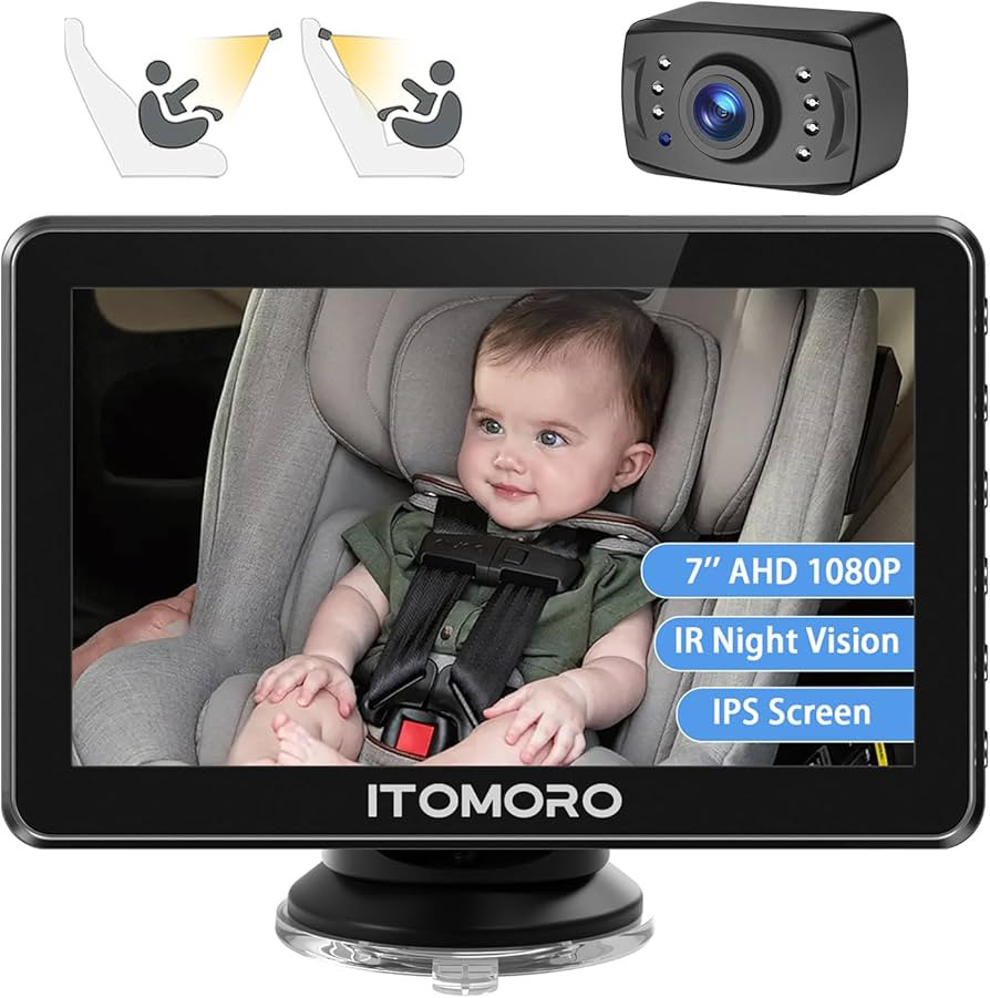Itomoro Baby Car Camera, 7'' HD 1080P Car Camera for Baby Display, Infrared Night Vision Function... | Amazon (US)