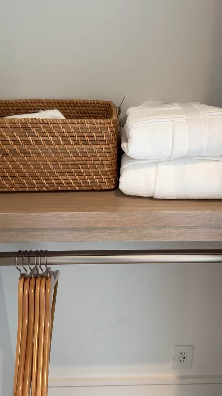 Another treat to elevate the experience for your houseguests: luxurious robes and slippers for use during their visit. Hosting essential! 


#hosting #homelinens #guestroom #closet 

#LTKFindsUnder100 #LTKVideo #LTKHome