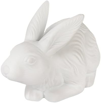 Creative Co-Op Stoneware Rabbit Shaped Lamp with Inline Switch, Bisque White | Amazon (US)